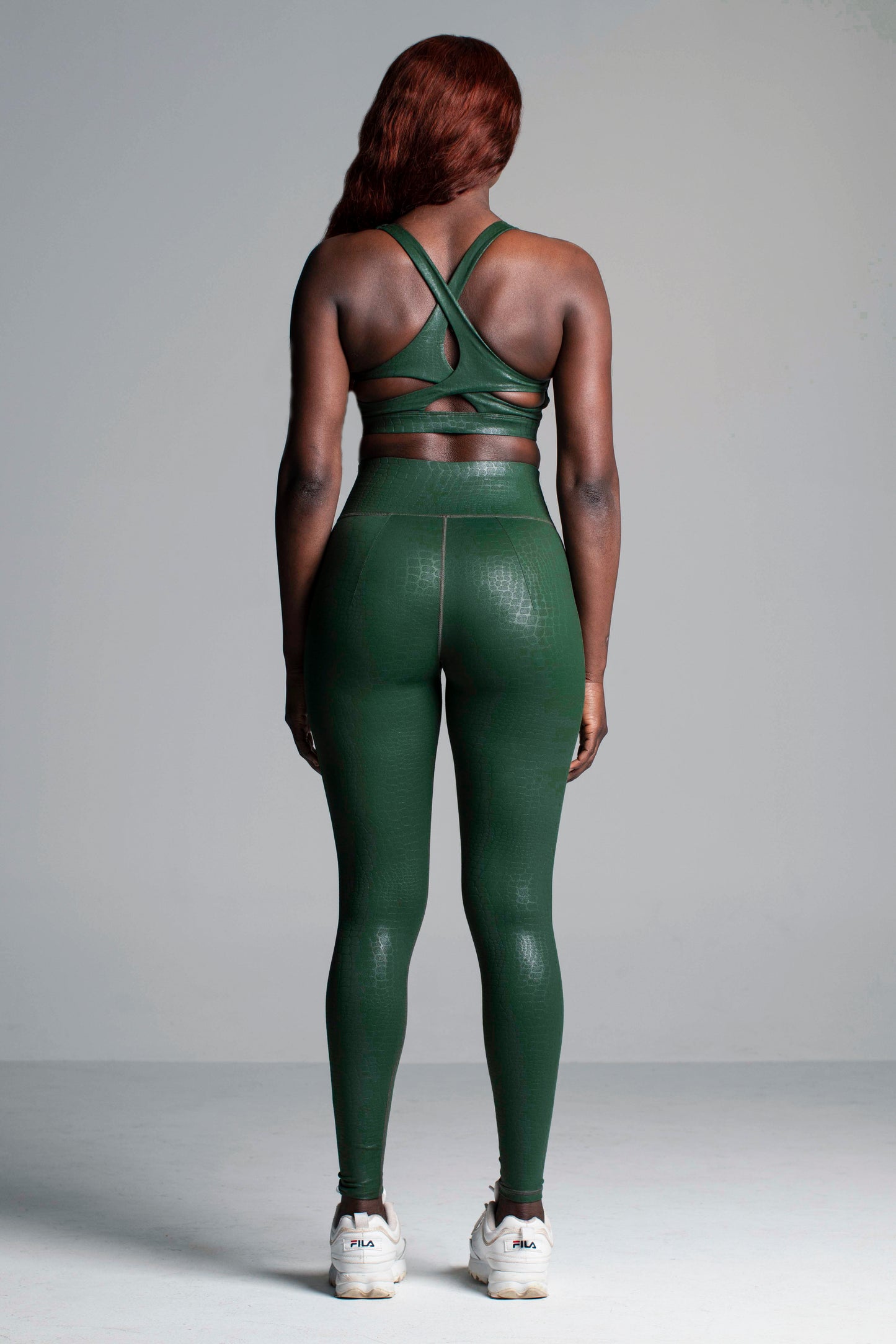 High Rise Full-length Legging in Melted Python