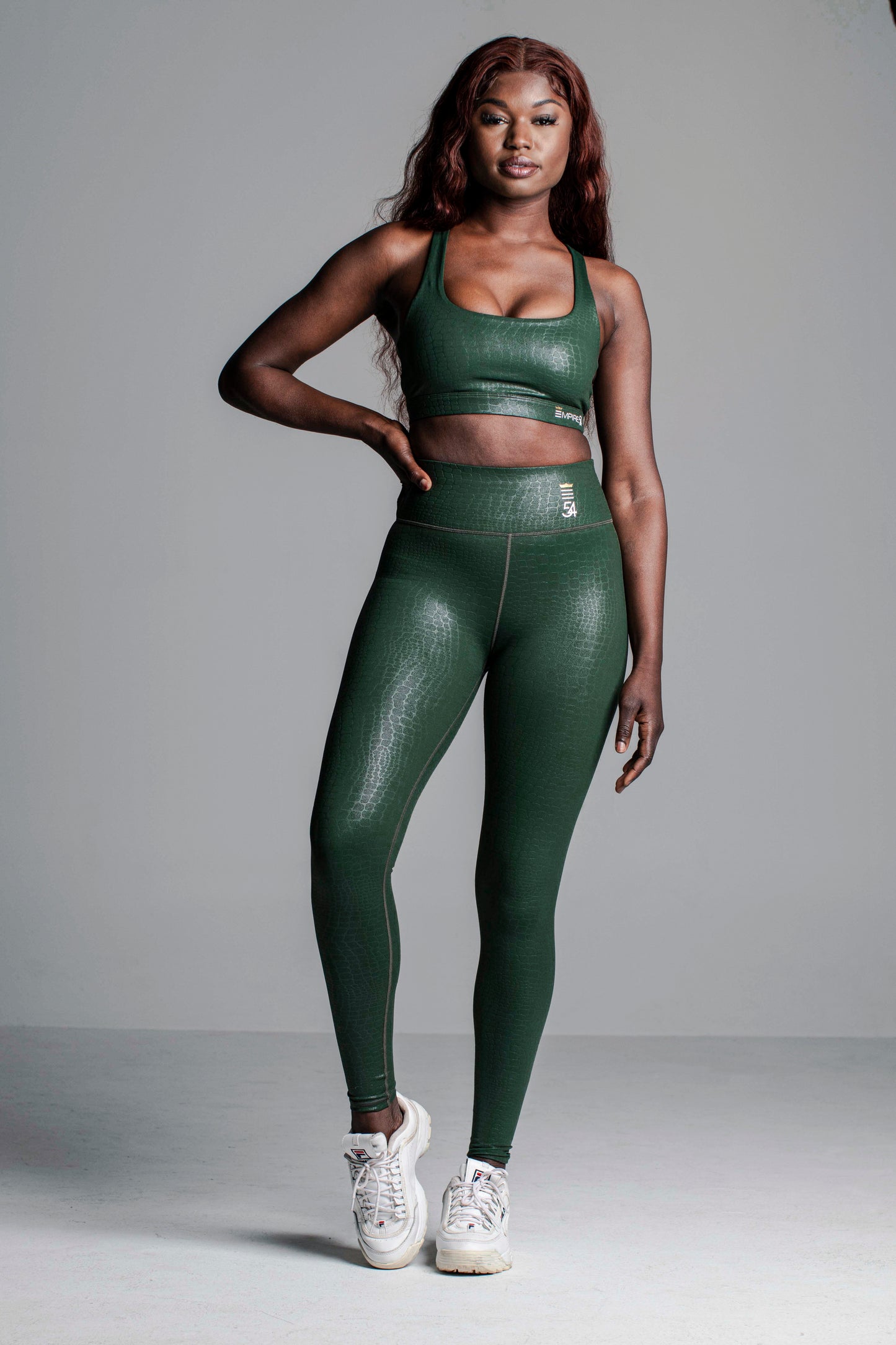 High Rise Full-length Legging in Melted Python