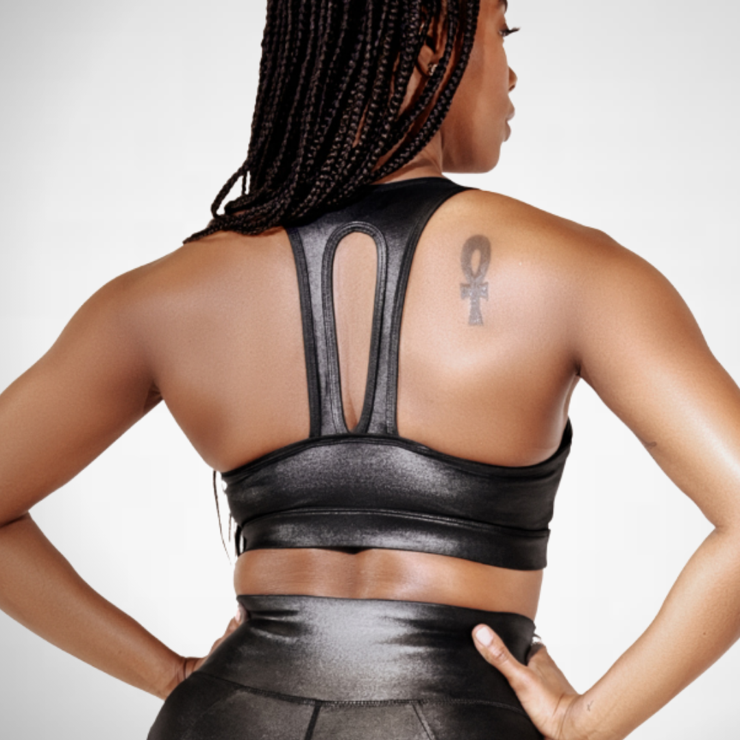 Melted Obsidian Racerback Bra